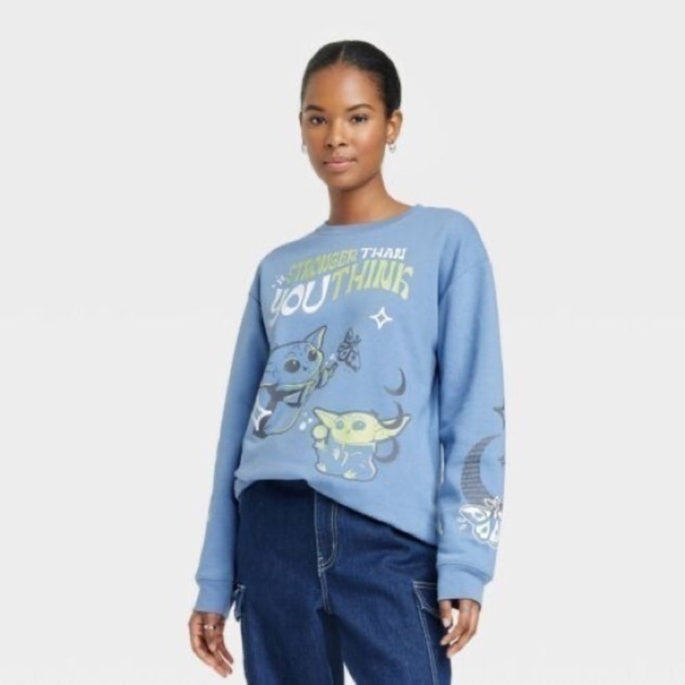 Disney Star Wars Women's Grogu Stronger Than You Think Graphic Sweatshirt